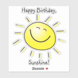 Herzlichen Glückwunsch zum Geburtstag, Sonnensche Aufkleber