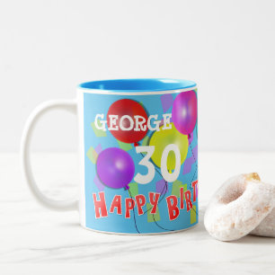 Herzlichen Glückwunsch zum Geburtstag Spaß 30. M Zweifarbige Tasse