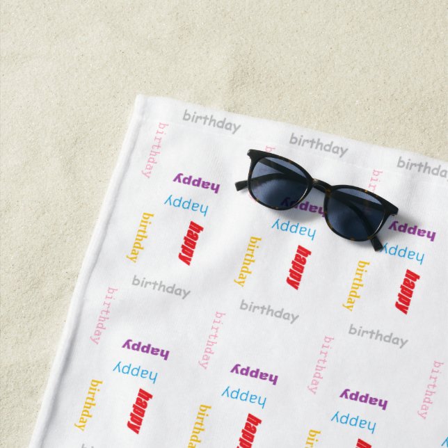 Herzlichen Glückwunsch zum Geburtstag Strandtuch (Beispiel)