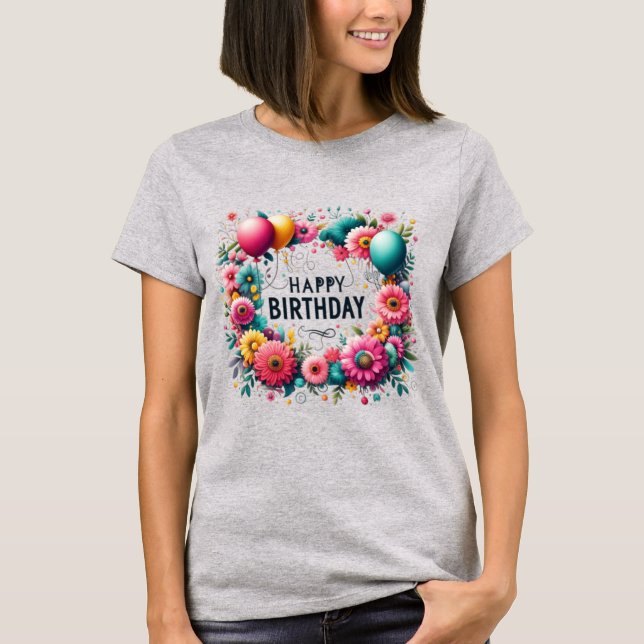 Herzlichen Glückwunsch zum Geburtstag T-Shirt (Vorderseite)
