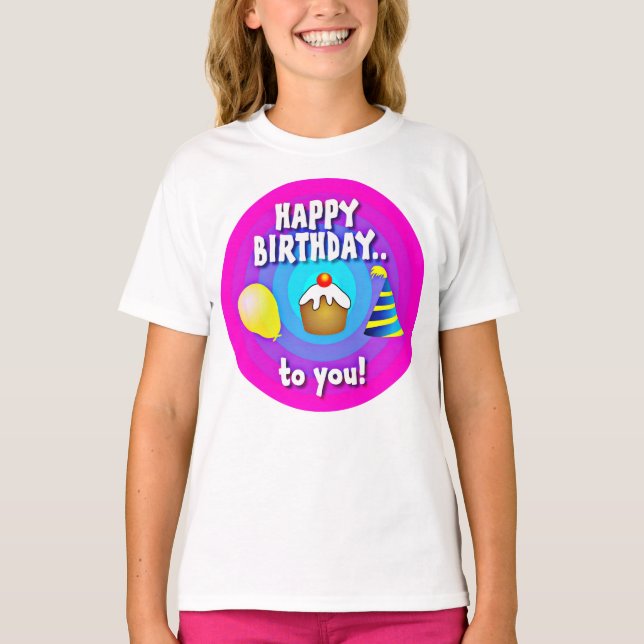 Herzlichen Glückwunsch zum Geburtstag! T-Shirt (Vorderseite)