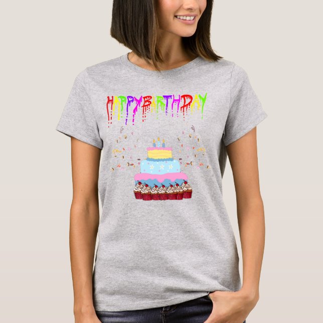 Herzlichen Glückwunsch zum Geburtstag T-Shirt (Vorderseite)