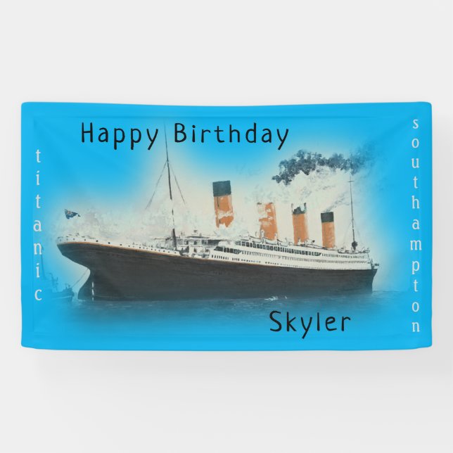 Herzlichen Glückwunsch zum Geburtstag Titanic Ship Banner (Horizontal)