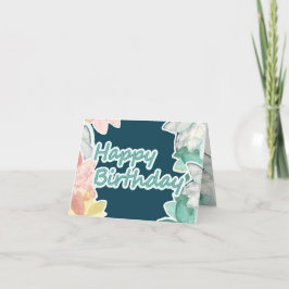 Herzlichen Glückwunsch zum Geburtstag - Tropische Karte