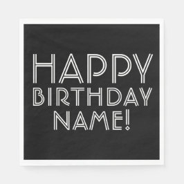 Herzlichen Glückwunsch zum Geburtstag und individu Serviette