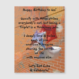 Herzlichen Glückwunsch zum Geburtstag unserer Trip Magnetkarte