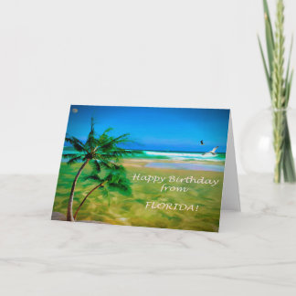 Herzlichen Glückwunsch zum Geburtstag von FLORIDA Karte