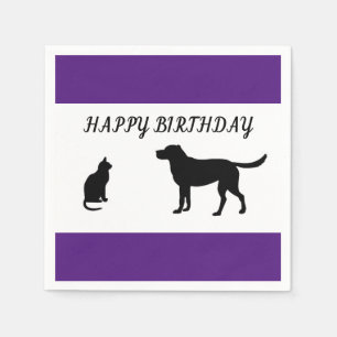 Herzlichen Glückwunsch zum Geburtstag von Katze un Serviette