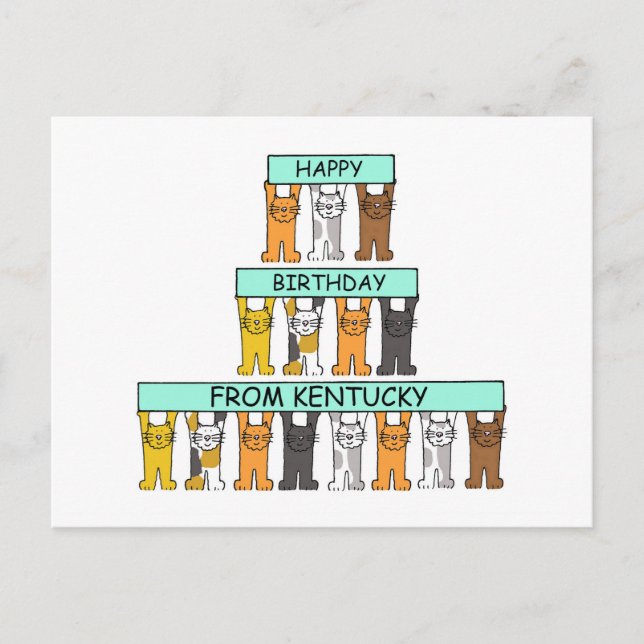 Herzlichen Glückwunsch zum Geburtstag von Kentucky Postkarte (Vorderseite)