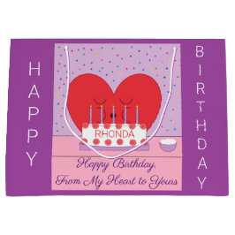 Herzlichen Glückwunsch zum Geburtstag, von meinem  Große Geschenktüte