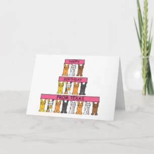 Herzlichen Glückwunsch zum Geburtstag von Texas Ca Karte