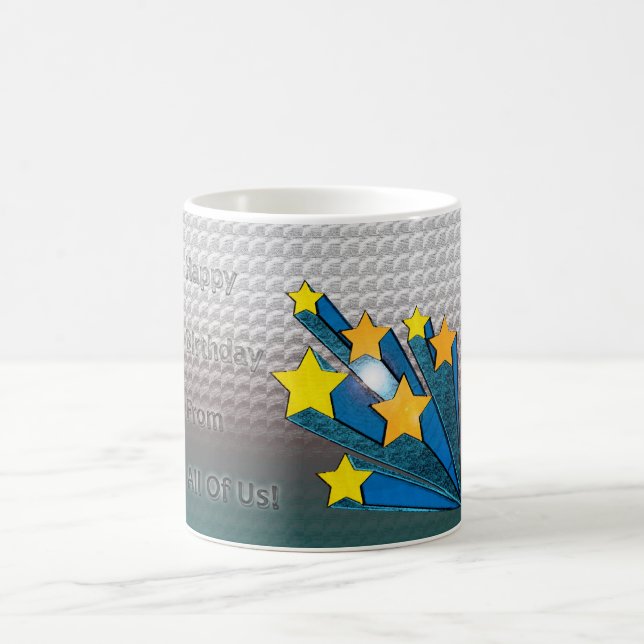 Herzlichen Glückwunsch zum Geburtstag von uns alle Tasse (Mittel)