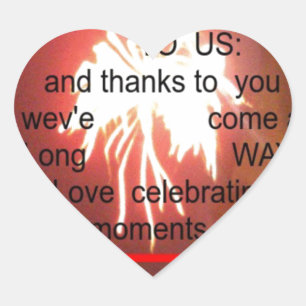 Herzlichen Glückwunsch zum Geburtstag von uns Art  Herz-Aufkleber