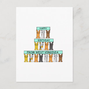 Herzlichen Glückwunsch zum Geburtstag von West Vir Postkarte