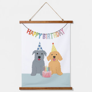 Herzlichen Glückwunsch zum Geburtstag Wandteppich Mit Holzrahmen