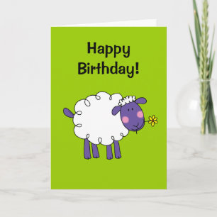 Herzlichen Glückwunsch zum Geburtstag (Wollschaf) Karte