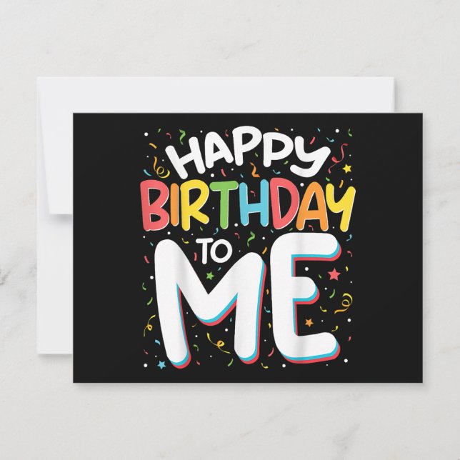 Herzlichen Glückwunsch zum Geburtstag zu mir Funny Einladung (Vorderseite)