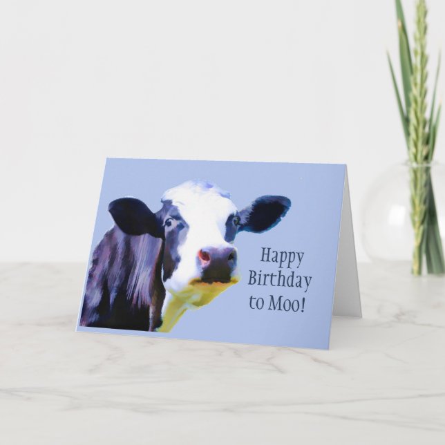 Herzlichen Glückwunsch zum Geburtstag zum Moo und  Karte (Vorderseite)