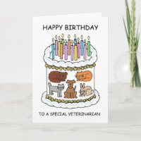 Herzlichen Glückwunsch zum Geburtstag zum Tierarzt