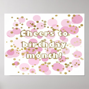 Herzlichen Glückwunsch zum Geburtstagsmonat-Poster Poster