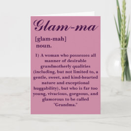 Herzlichen Glückwunsch zum "Glam-ma-Oma" werden Karte