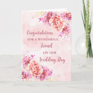 Herzlichen Glückwunsch zum Hochzeitstag - Freundin Karte