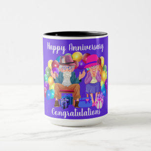 Herzlichen Glückwunsch zum Jahrestag Kaffee Tasse