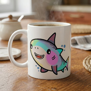 Herzlichen Glückwunsch zum lächelnden kleinen Hai Kaffeetasse