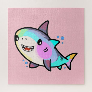 Herzlichen Glückwunsch zum lächelnden kleinen Hai  Puzzle