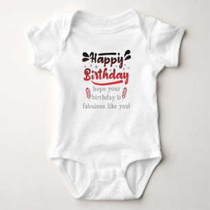 Herzlichen Glückwunsch zum motivierend Geburtstag. Baby Strampler
