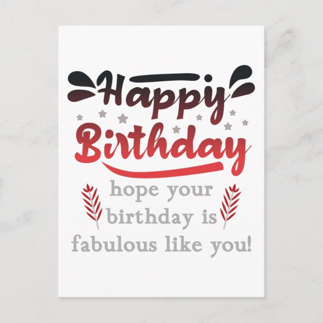 Herzlichen Glückwunsch zum motivierend Geburtstag. Postkarte (Vorderseite)