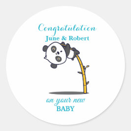 Herzlichen Glückwunsch zum neuen Baby Runder Aufkleber