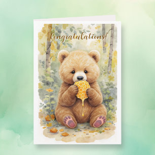 Herzlichen Glückwunsch zum neuen Babyjungen Bär Ge Karte