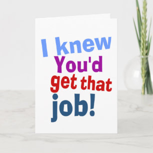 herzlichen Glückwunsch zum neuen Job Karte