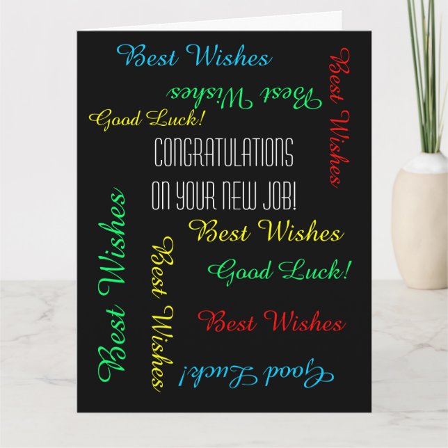 Herzlichen Glückwunsch zum neuen Job von uns allen Karte (Vorderseite)