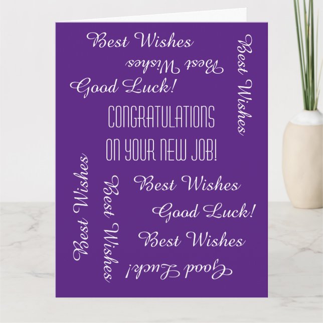 Herzlichen Glückwunsch zum neuen Job von uns allen Karte (Vorderseite)