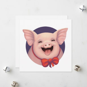 Herzlichen Glückwunsch zum Tag des Schweins! Feiertagskarte