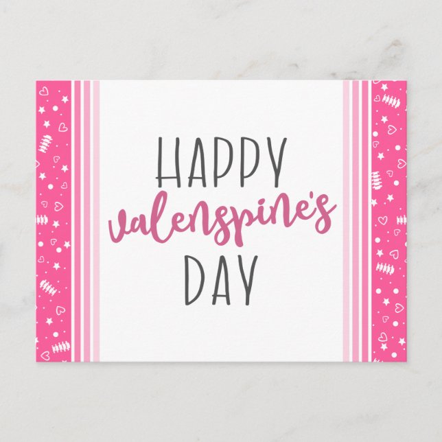 Herzlichen Glückwunsch zum Valenspinentag, Chiropr Postkarte (Vorderseite)