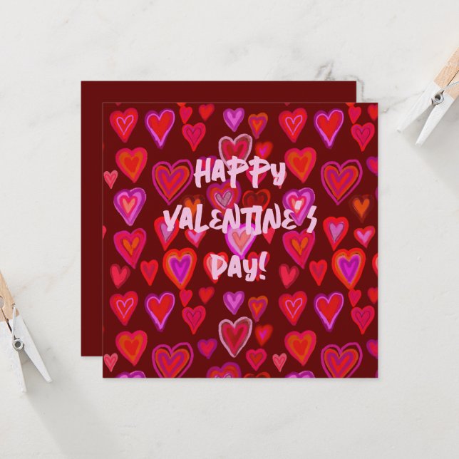 Herzlichen Glückwunsch zum Valentinstag! (Vorderseite/Rückseite Beispiel)