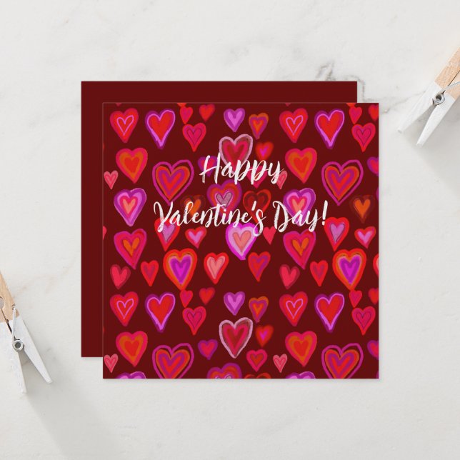 Herzlichen Glückwunsch zum Valentinstag! (Vorderseite/Rückseite Beispiel)
