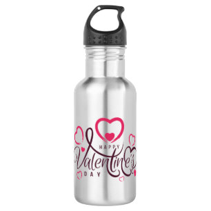 Herzlichen Glückwunsch zum Valentinstag! Edelstahlflasche