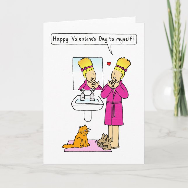 Herzlichen Glückwunsch zum Valentinstag! Feiertagskarte (Vorderseite)