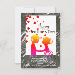 Herzlichen Glückwunsch zum Valentinstag. Karte