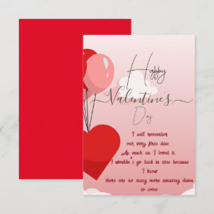 Herzlichen Glückwunsch zum Valentinstag. Karte