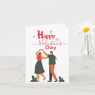 Herzlichen Glückwunsch zum Valentinstag. Karte