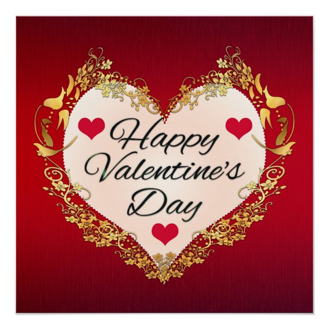Herzlichen Glückwunsch zum Valentinstag! Poster (Vorderseite)