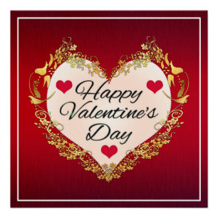 Herzlichen Glückwunsch zum Valentinstag! Poster