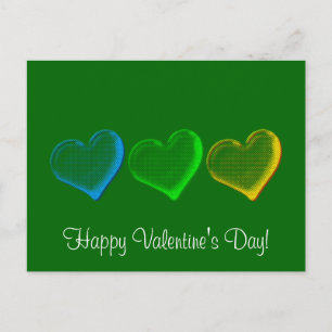 Herzlichen Glückwunsch zum Valentinstag! -Postkart Feiertagspostkarte