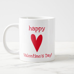   Herzlichen Glückwunsch zum Valentinstag!Rotes H Jumbo-Tasse