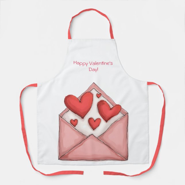 Herzlichen Glückwunsch zum Valentinstag! Schürze (Vorderseite)